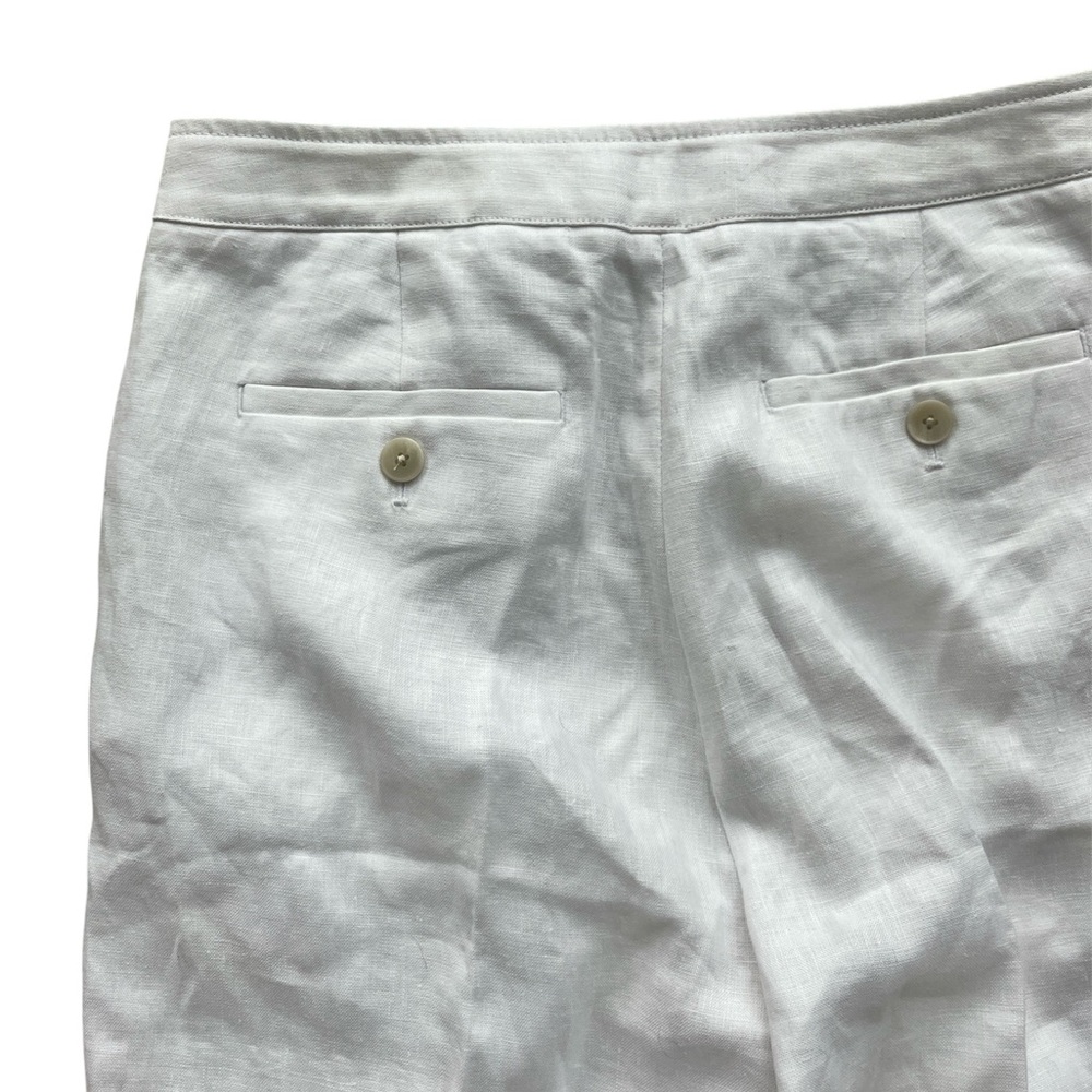 BANANA REPUBLIC White Linen Dress Pants Trousers Size 8 - Picture 10 of 10